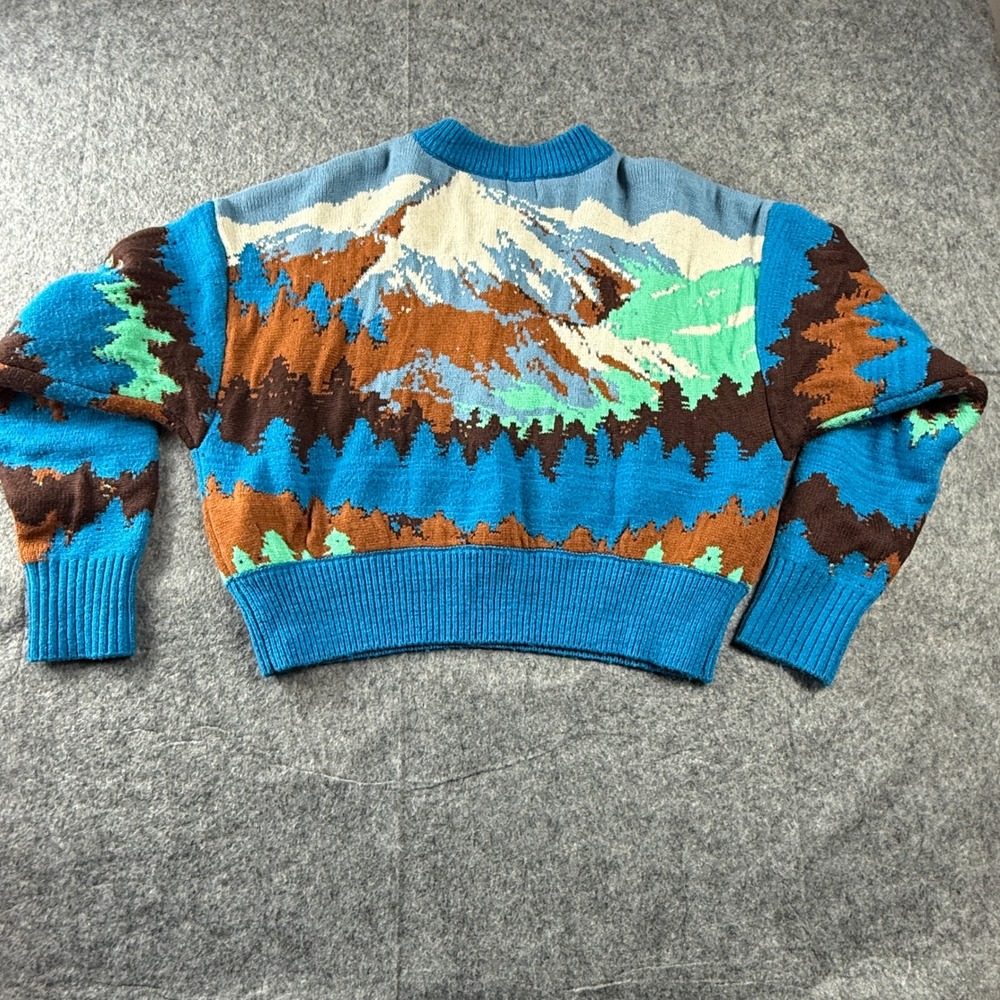 Urban Outfitters BDG Jesse Half-Zip Mountain Graphic Half-Zip Sweater, Large - Picture 4 of 12